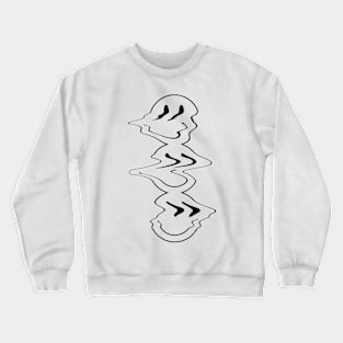 Retro groovy design with trippy smiles Crewneck Sweatshirt